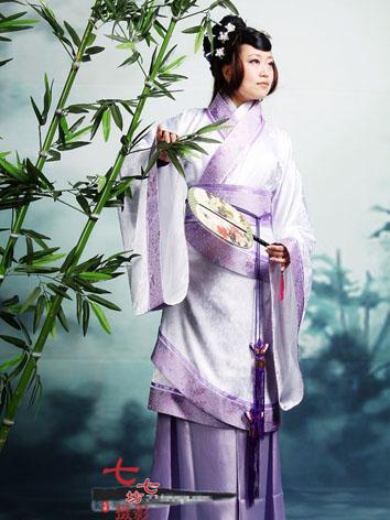 【唐装・漢服ー女】女性用　華服古装　幽蘭露　紫色