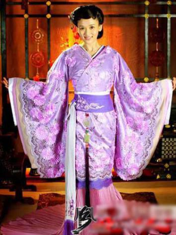 【漢服華服古装用ー古装】Cosplay衣装　時代劇　女性用　王の女　紫色衣装