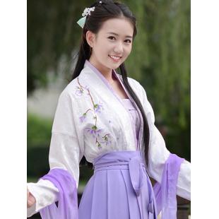 【唐装・漢服ー女】中華服古装 明朝服 演出服 撮影服 雨中花一 紫色