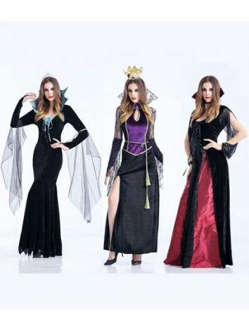【ハロウィン衣装ー女】コスプレ衣装 女 cosplay 変装 仮装 イベント 大人用 吸血鬼 黒色 巫女 ドレス