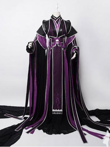 【Cosplay衣装ー男】Cos用衣装 コスプレ キャラクター オーダー製作 紫色 黒色 セット 刺繍 中華風 