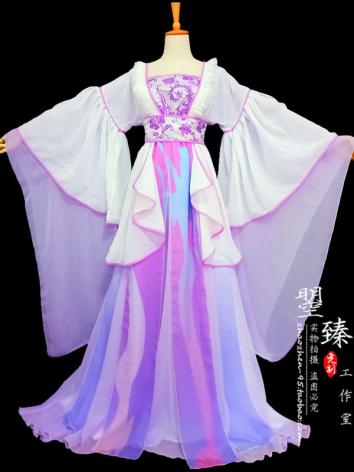 【古風漢服ー女】オリジナル 女性用 コスプレ キャラクター 白色 紫色