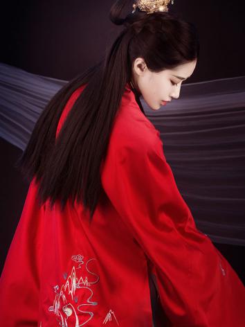 【唐装・漢服ー女】中華服古装 唐朝服 演出服 撮影服 女性用 刺繍 赤色 コート
