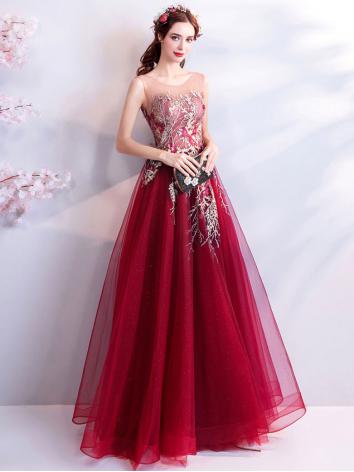 【ウエディングドレス】女性用 カラードレス チャイナドレス 結婚式 宴会 忘年会 赤色 レッド レース