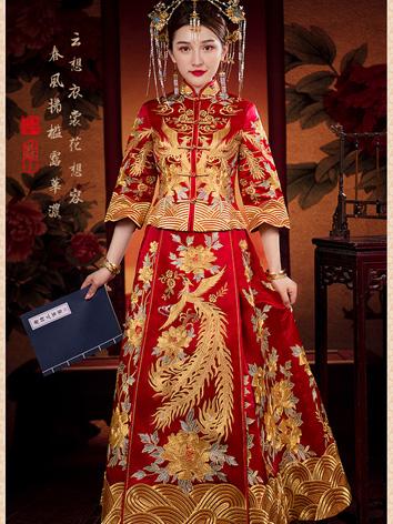 杏血　刺繍百褶披風 白赤青金色漢服６点セット　中華風　中国伝統衣装　着物和服