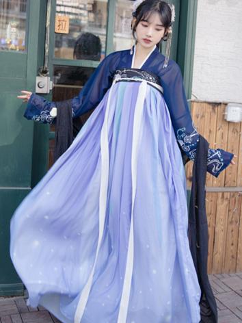 【唐装・漢服ー女】中華服古装 女性用 上着+スカート 紫色 唐時代