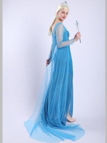 【ハロウィン衣装ー女用】Elsa エルザ プリンセス　コスプレ衣装  cosplay 変装 仮装 イベント「アナと雪の女王」
