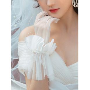 【華服結婚用ー飾り物】コリアン式紗手袋 仙女 森感 写真用