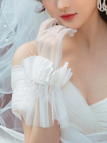【華服結婚用ー飾り物】コリアン式紗手袋 仙女 森感 写真用