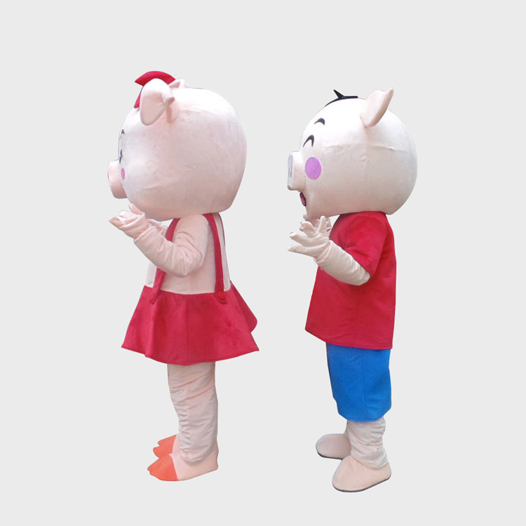 動物コスプレ イベント用品 本格的 可愛い高級着ぐるみ 豚 ピンク色 豚